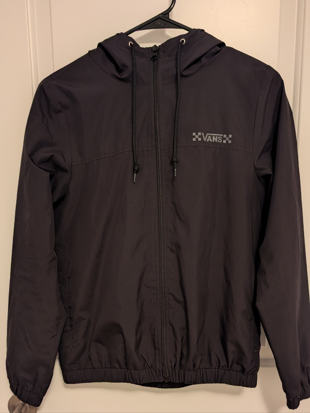 Vans Black Hooded Jacket with Checker Logo